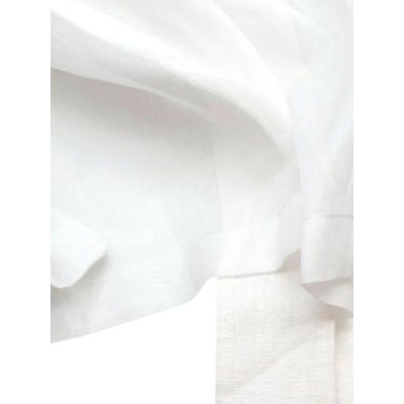 White sheer cotton voile duster coat For Sale 2