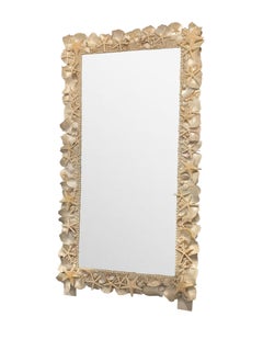 White Shell Framed Extra Extra Large Mirror, France, Contemporary