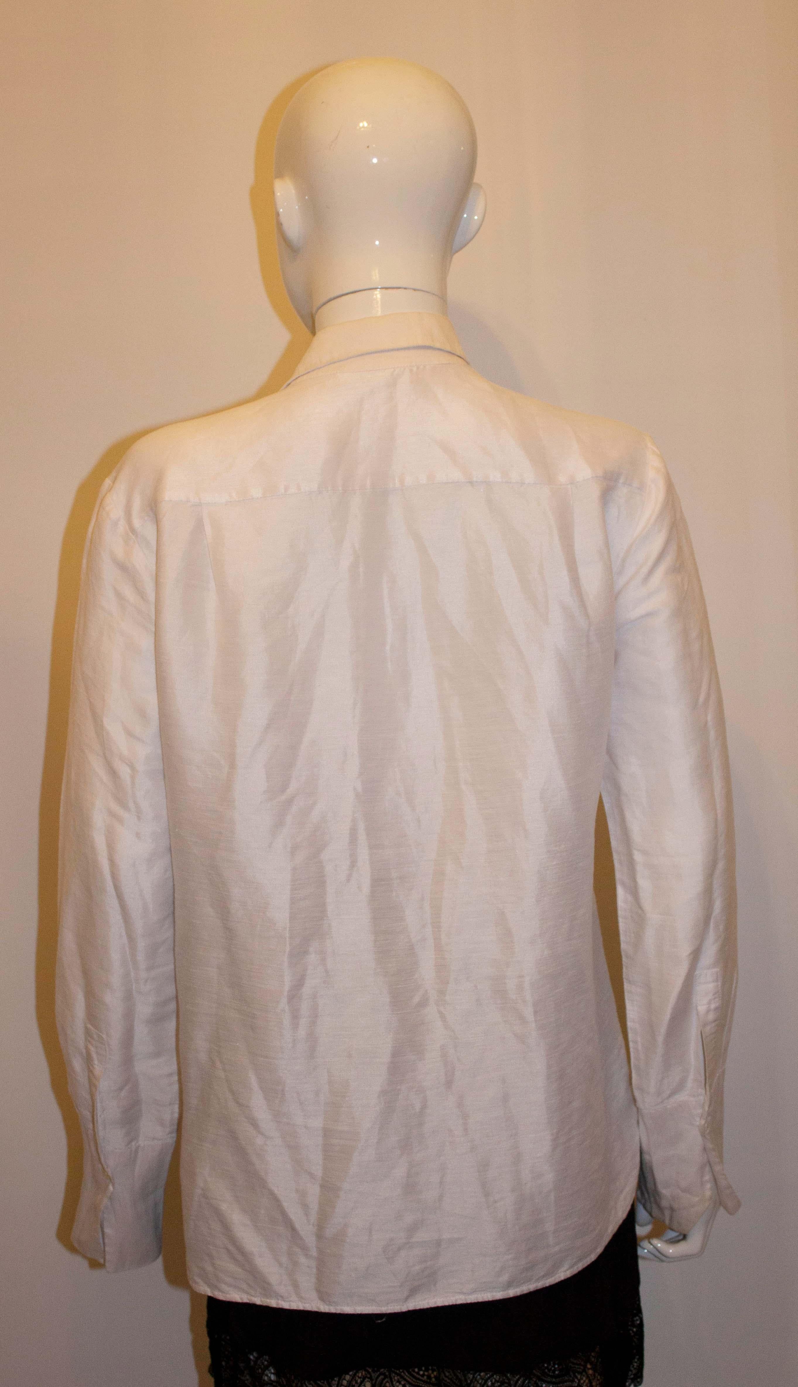 White Shirt by Antonelli Firenze In Good Condition For Sale In London, GB