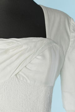 White short sleeve dress with twisted front CHRISTIAN DIOR