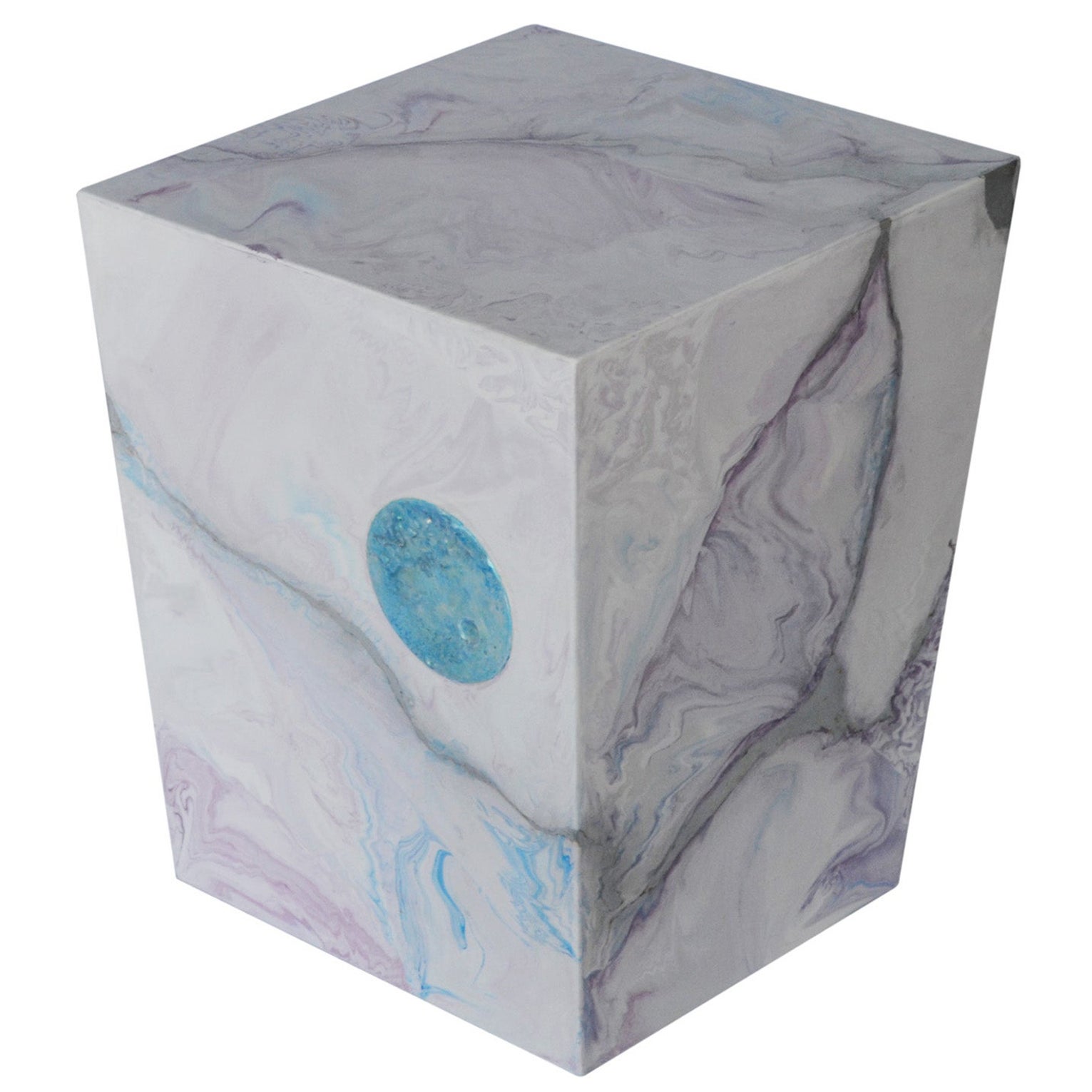 White Side Table Hand decorated in Italy by Cupioli available