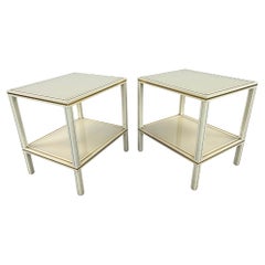 White Side Tables by Pierre Vandel – A Pair