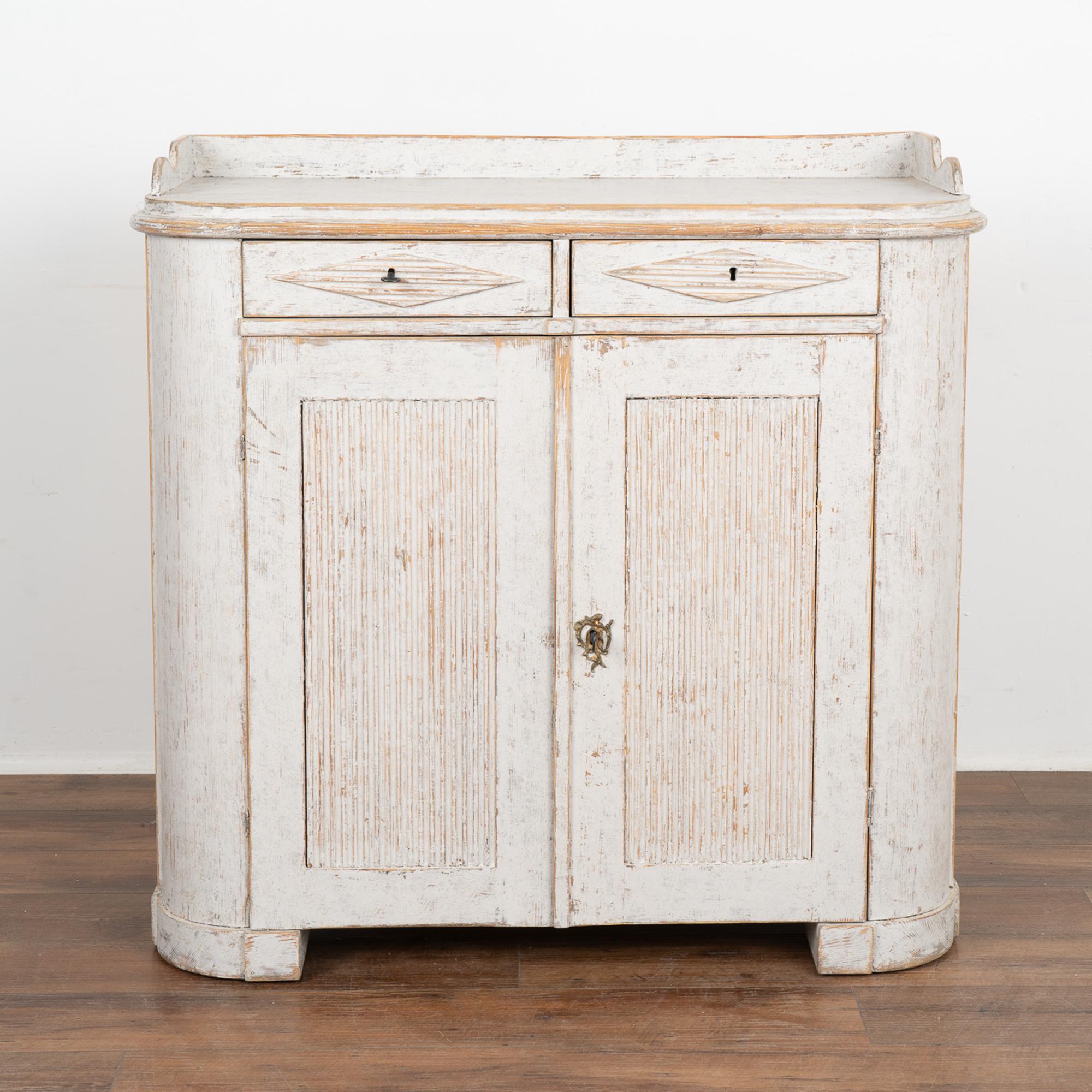 Swedish White Sideboard Cabinet from Sweden, circa 1860-80 For Sale
