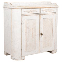 Antique White Sideboard Cabinet from Sweden, circa 1860-80