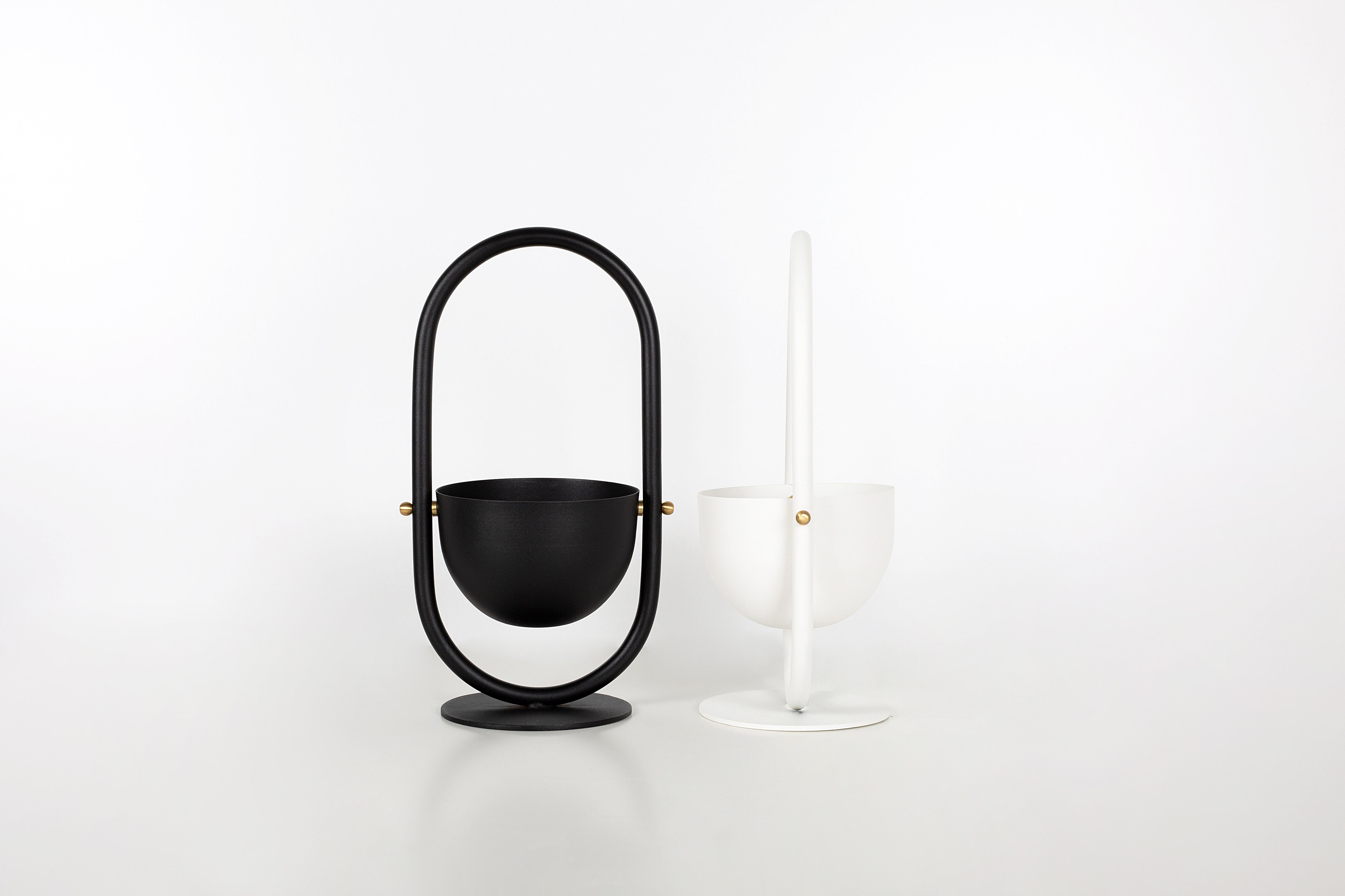 Bol/vase blanc de Sienne de Studio Laf en vente 4