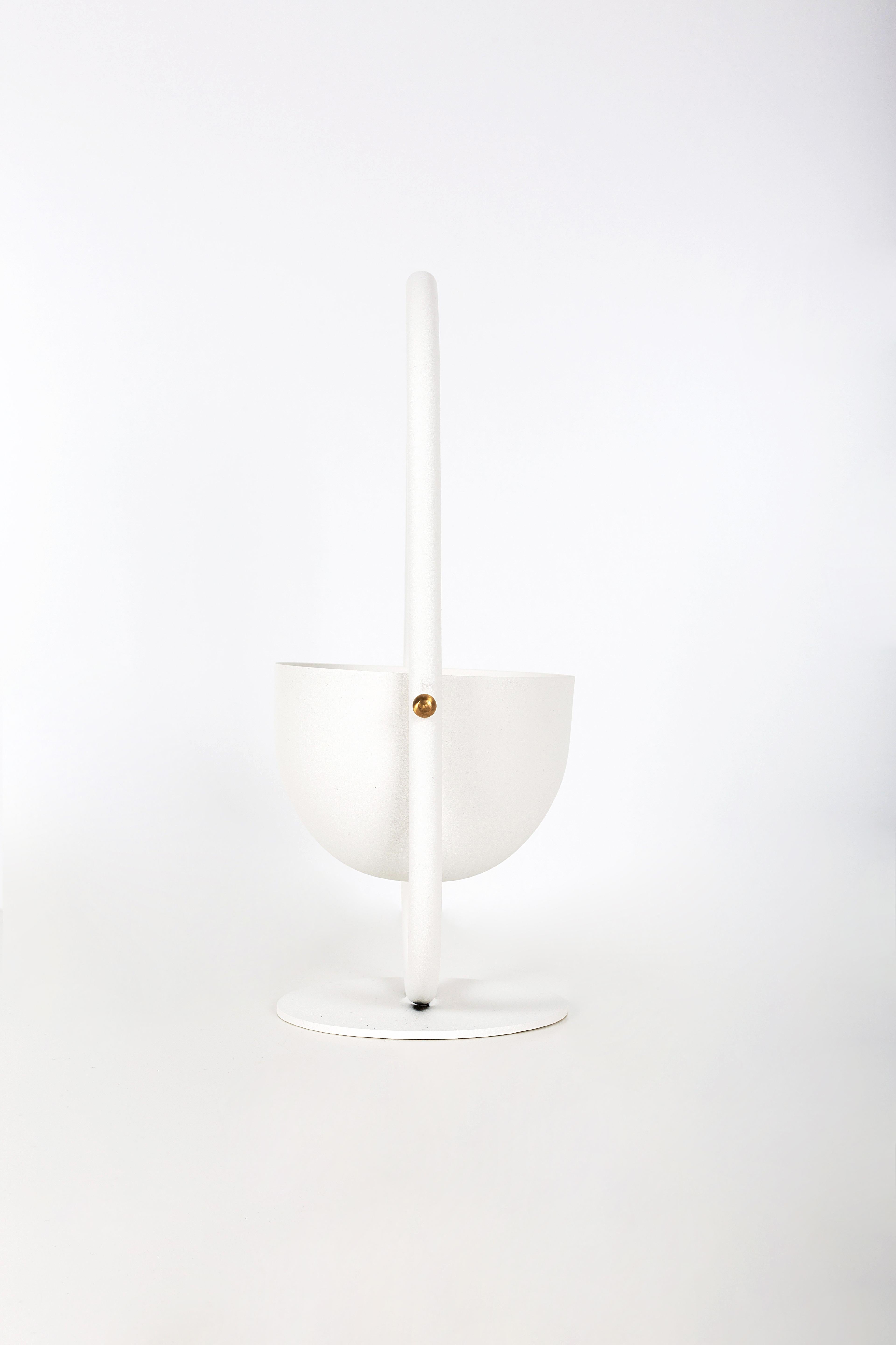 Bol/vase blanc de Sienne de Studio Laf en vente 1