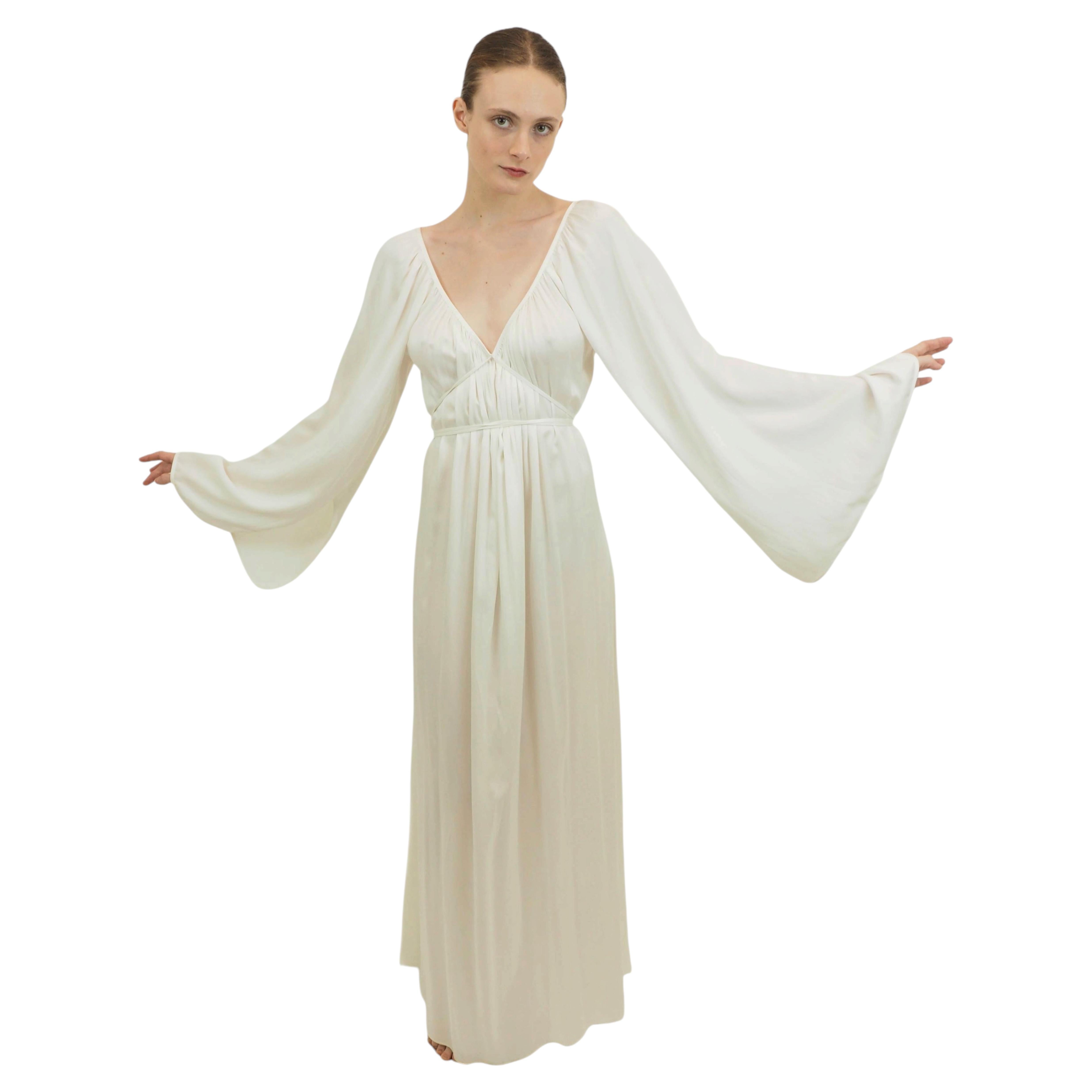 White Silk Camelot Dress