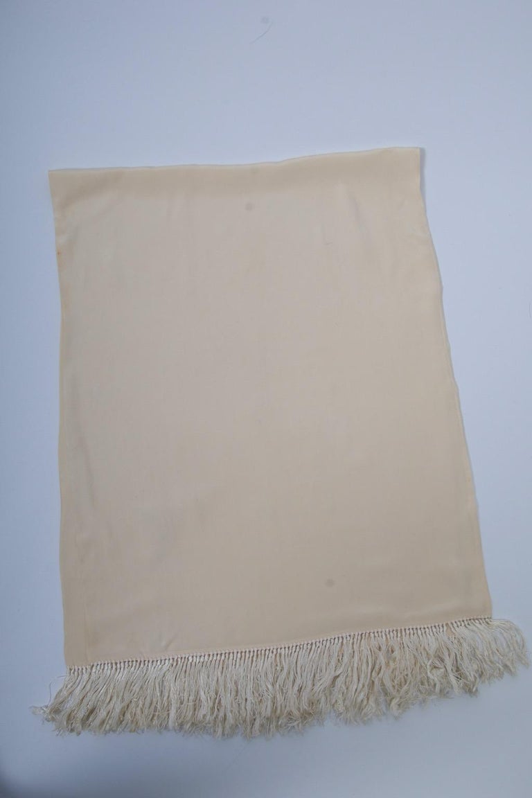 White Silk Men's Scarf at 1stDibs