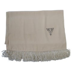 White Silk Men's Scarf