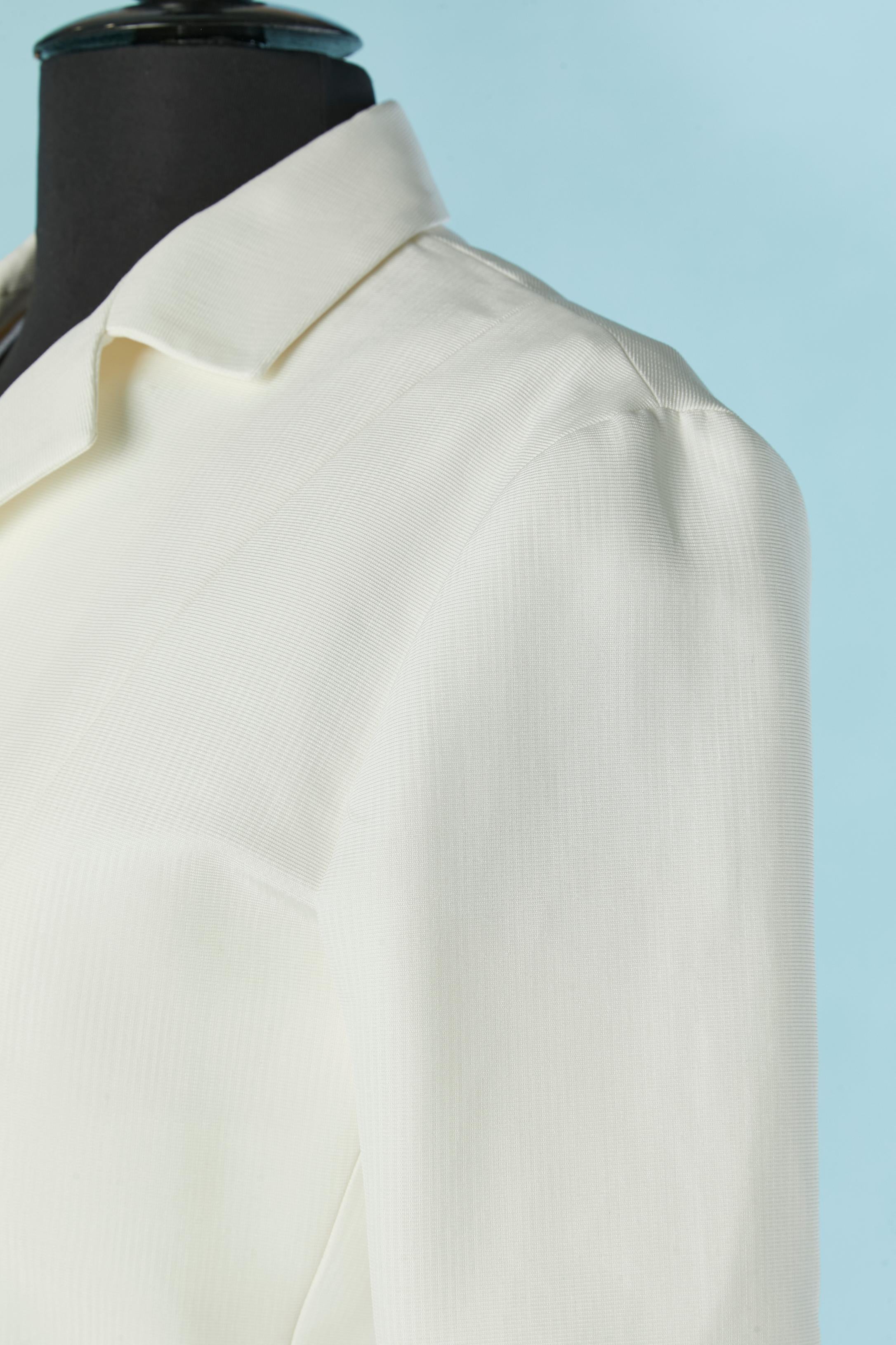 Weißer Einreiher Bar Jacke mit gepolsterter Weste darunter CHRISTIAN DIOR Damen im Angebot