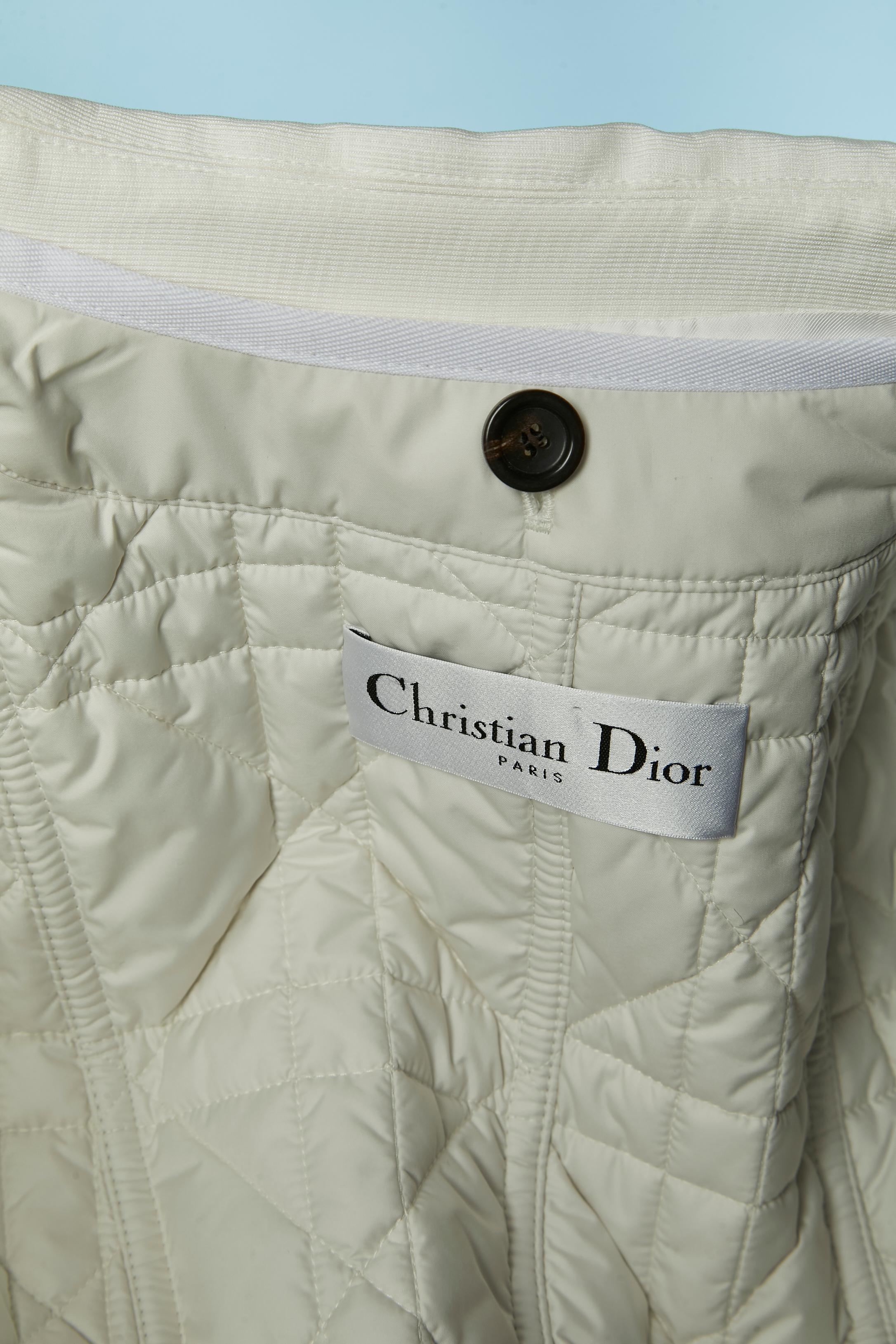 Weißer Einreiher Bar Jacke mit gepolsterter Weste darunter CHRISTIAN DIOR im Angebot 4