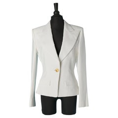 Blazer blanco de botonadura sencilla ALEXANDRE VAUTHIER