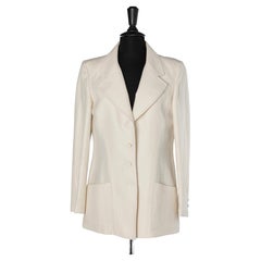 Linen suit jacket Chanel White size 40 FR in Linen - 30417382