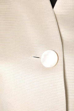 White single breasted silk jacket Lecoanet Hémant