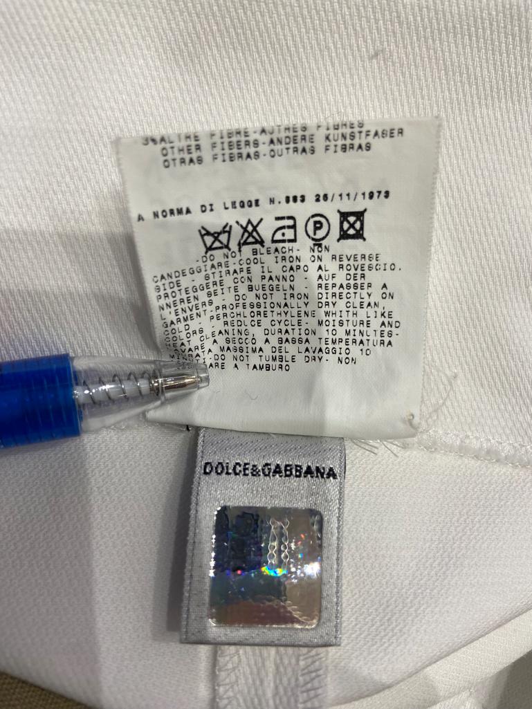 White sleeveless cotton dress D&G by Dolce & Gabbana For Sale 2