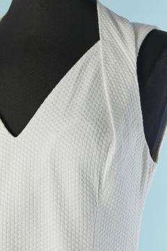 Weißes ärmelloses Kleid aus Baumwolle Piqué MOSCHINO Cheap and Chic