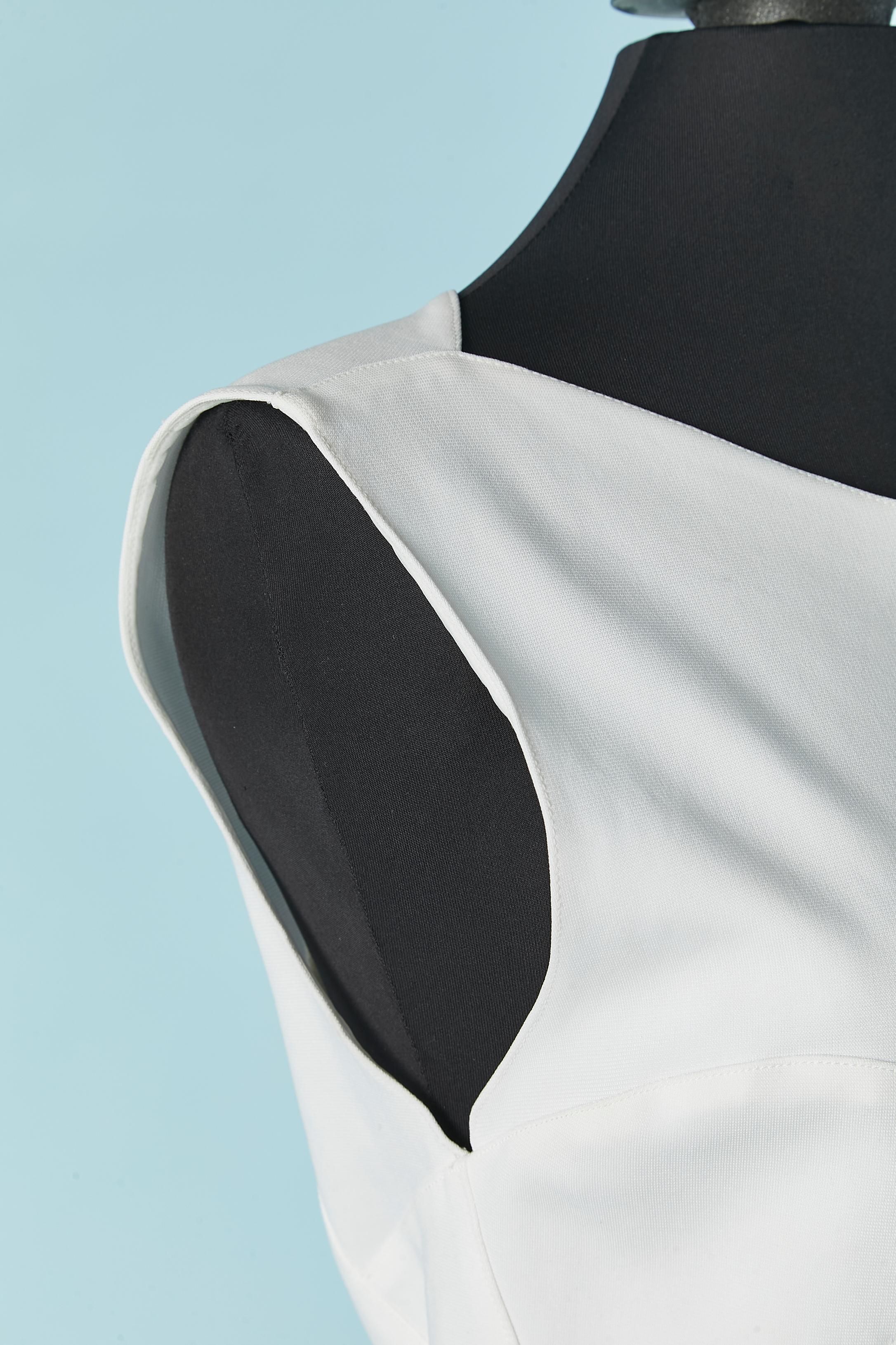 Vestido blanco sin mangas MUGLER en Excelente estado para la venta en Saint-Ouen-Sur-Seine, FR
