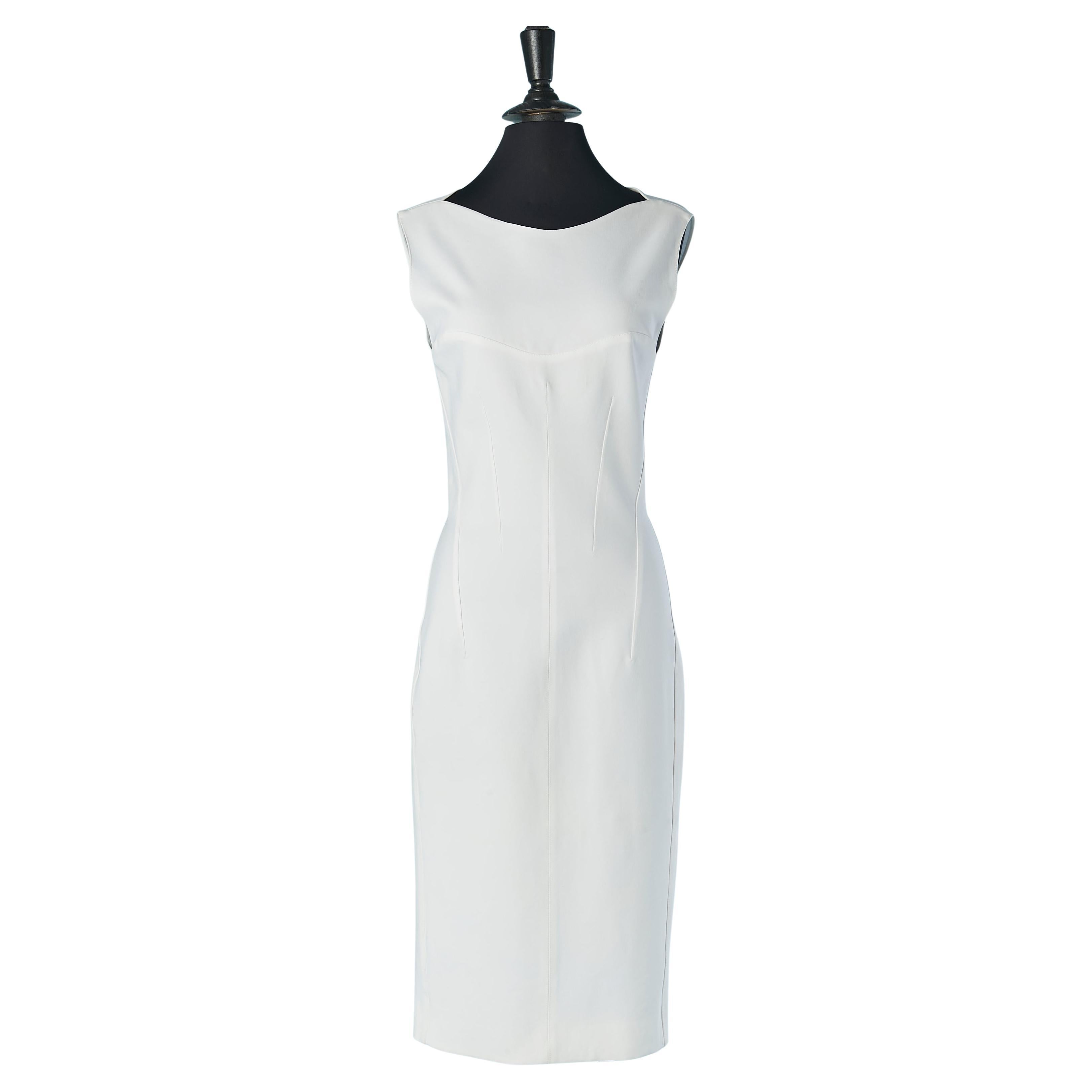 Vestido blanco sin mangas MUGLER en venta
