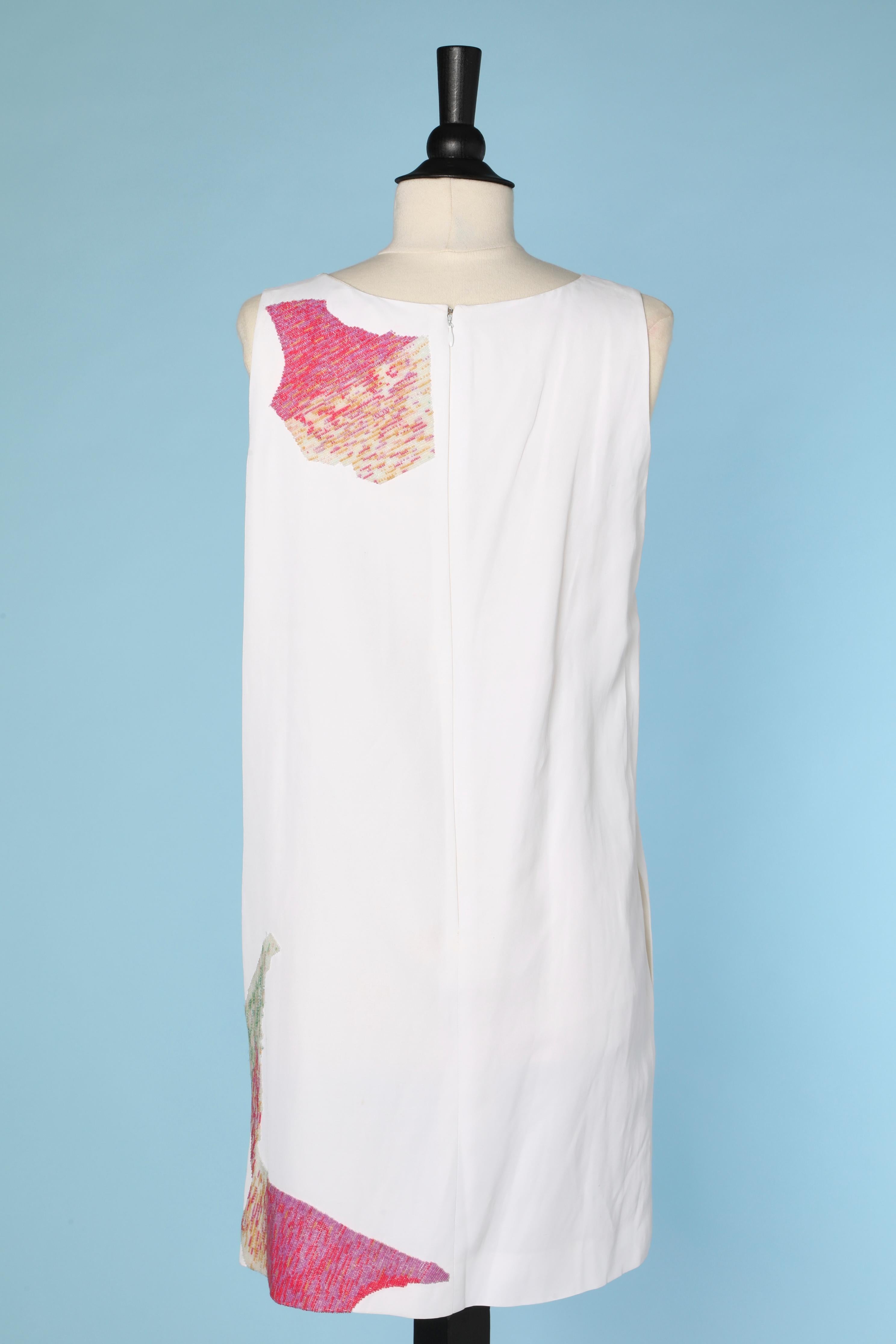 White sleeveless dress with beaded work embroidered Chloé For Sale 1