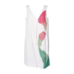 White sleeveless dress with beaded work embroidered Chloé