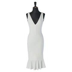 White sleeveless jersey dress Dolce 
Gabbana
