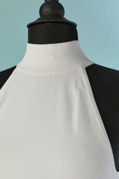 Abito bianco senza maniche a pieghe ALEXANDRE VAUTHIER