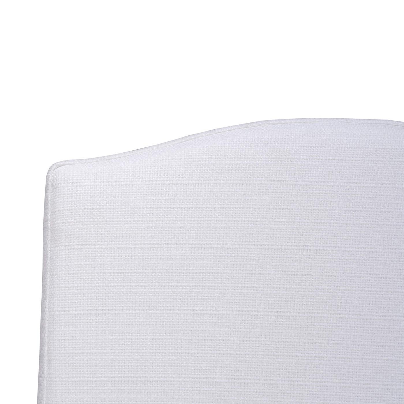 white slipcover dining chair