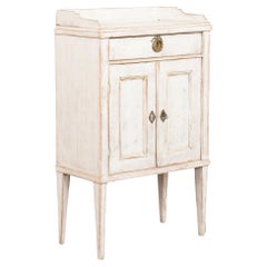 Antique White Small Cabinet, Side Table Sweden circa 1820-40