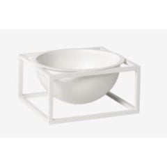 White Small Centerpiece Kubus Bowl by Lassen