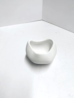 Contemporary Danish Design Mini Bowl, Bone White, Curved Shape, New