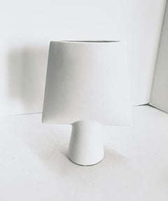 Contemporary Danish Design Arrow Shape Vase, Smooth White Finish, New