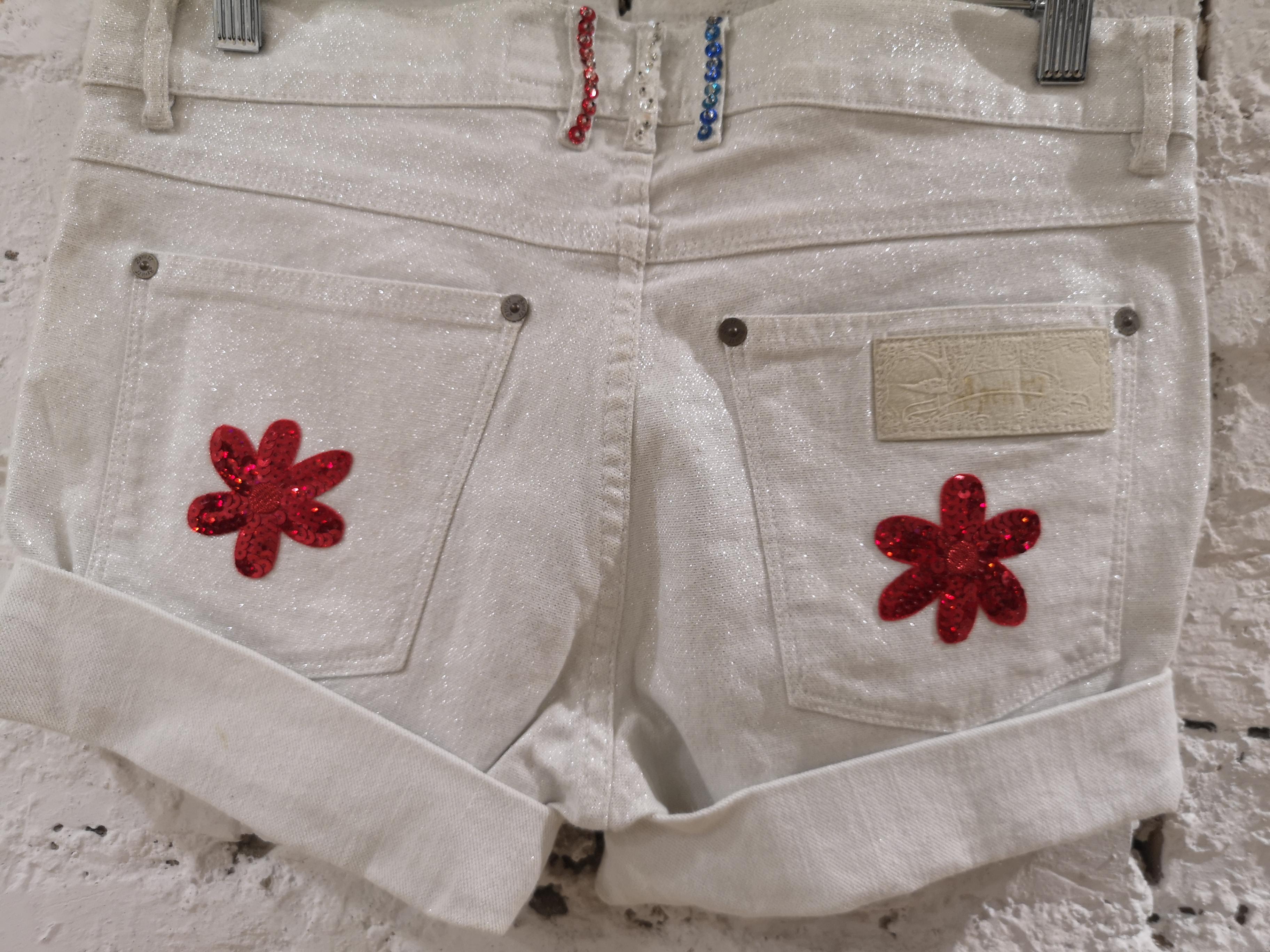 White SOAB customised shorts In Good Condition In Capri, IT