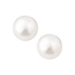 White South Sea Pearl 18 Karat White Gold Earrings