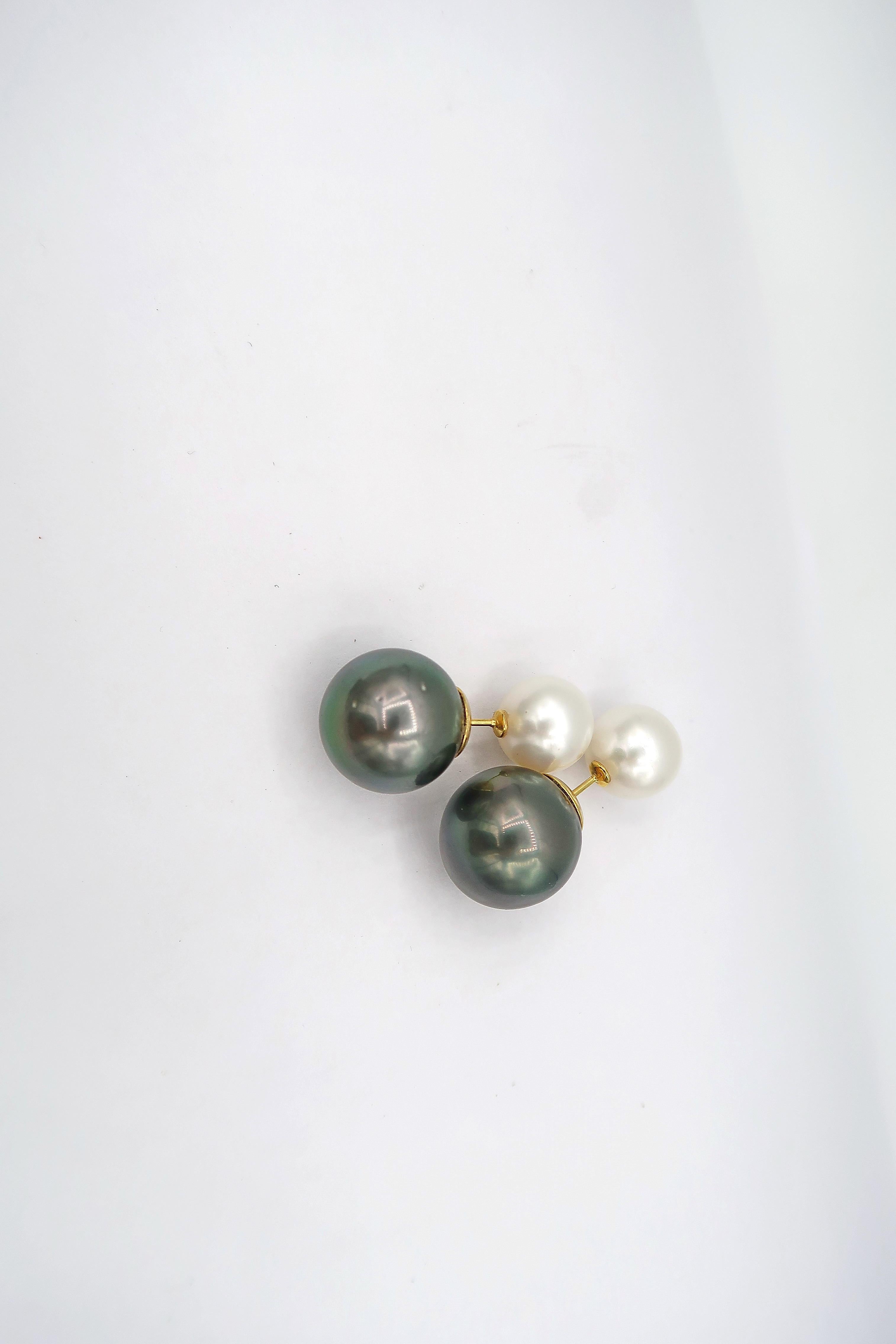 black pearl earrings gold