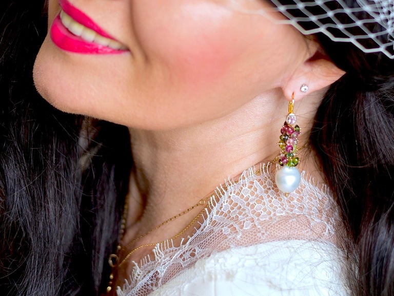 Pureshore Mosaic trio Earrings in Sterling Silver with White Diamonds