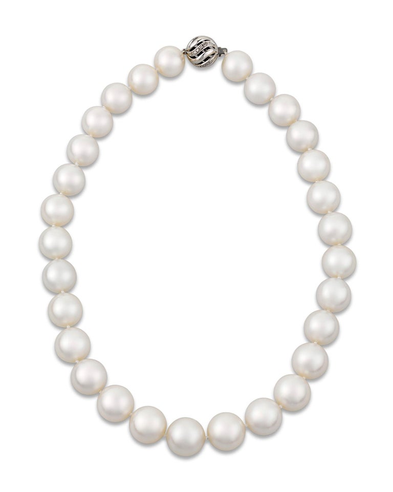 13mm to 15mm White South Sea Pearl Necklace For Sale at 1stDibs | 15mm ...