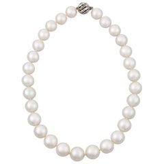 13mm to 15mm White South Sea Pearl Necklace 