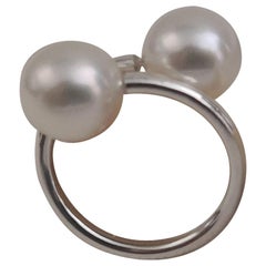 White South Sea Pearl Ring Natural Color and Luster