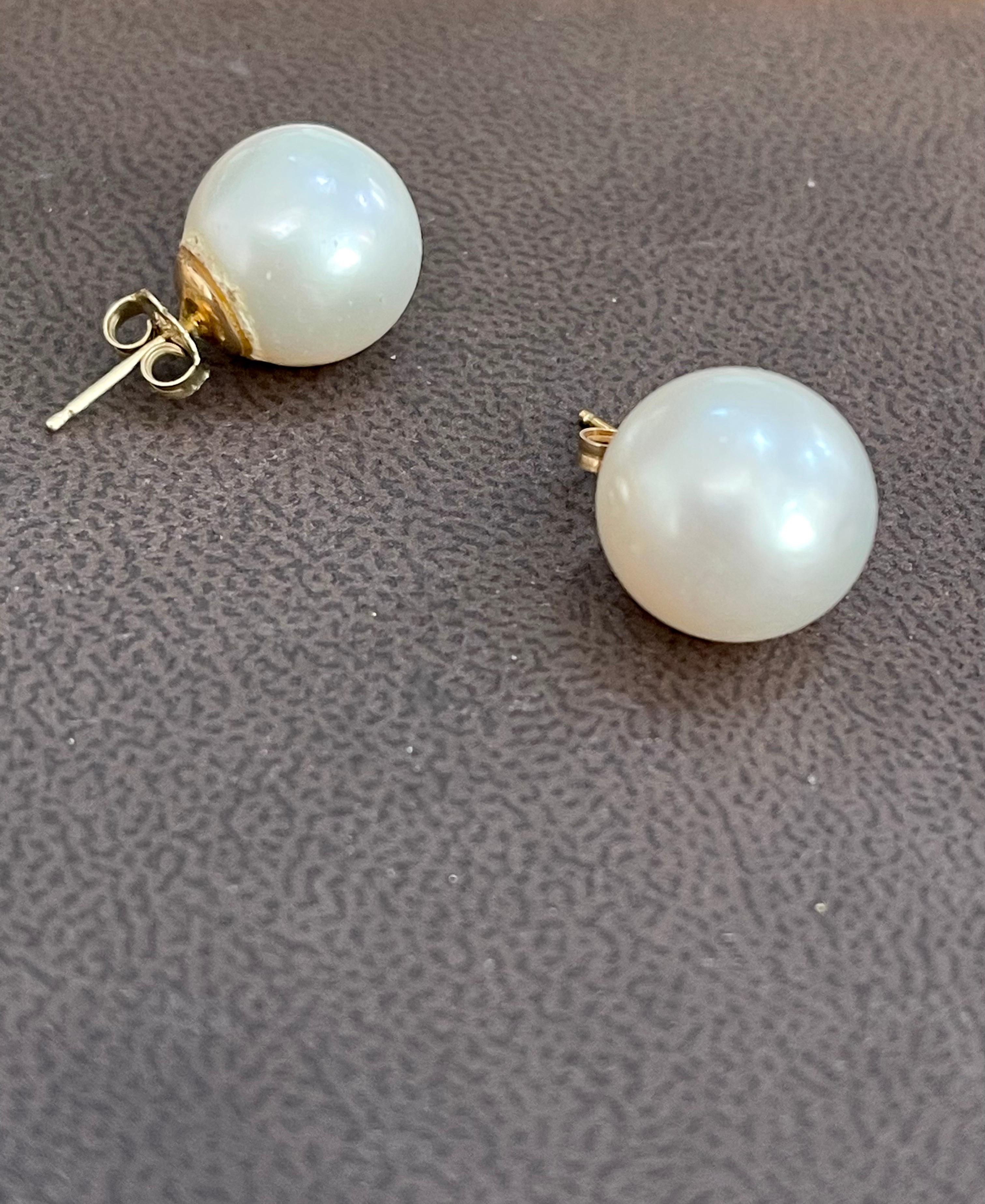 pearl studs white gold