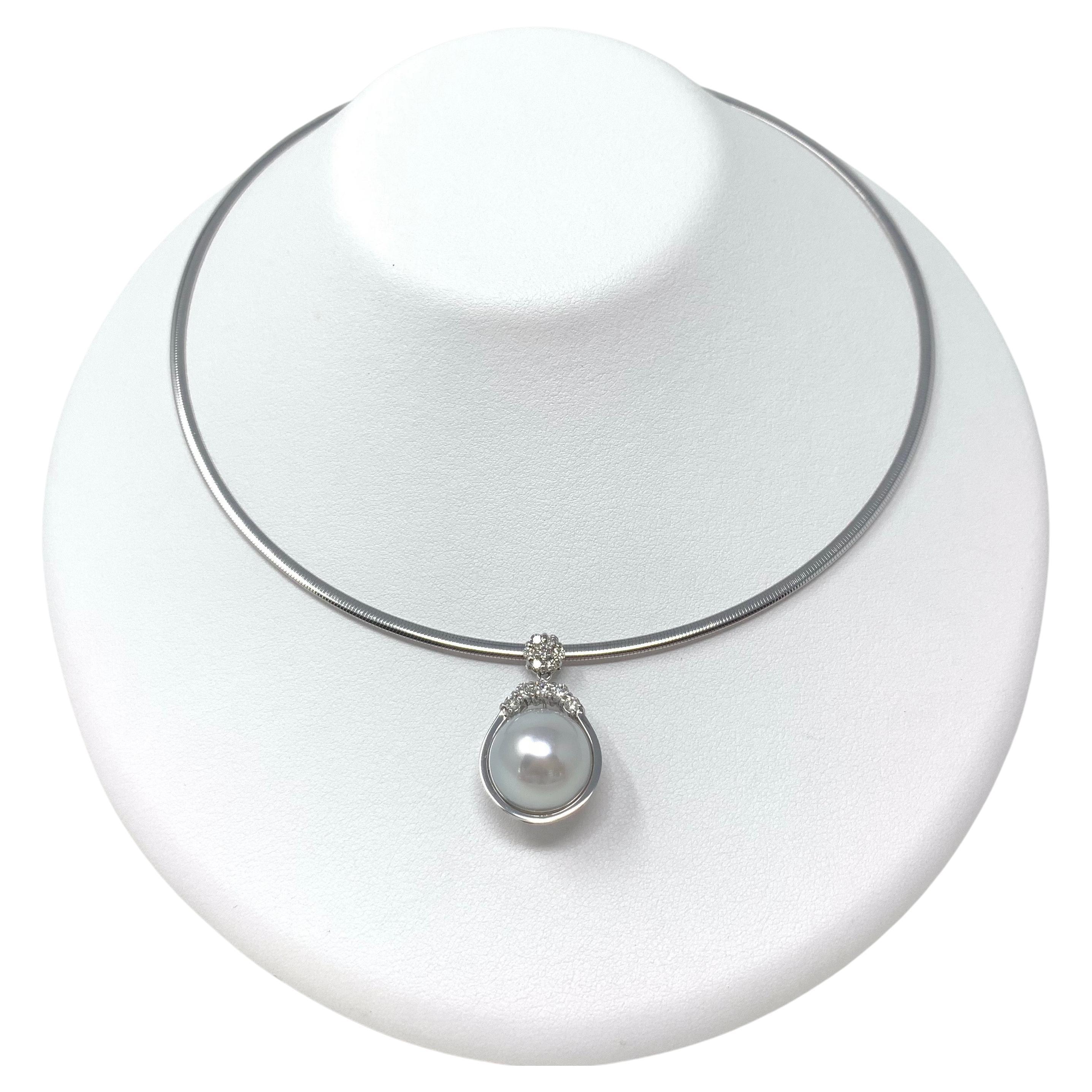 White South Sea Pearl White Gold Pendant 'P94'