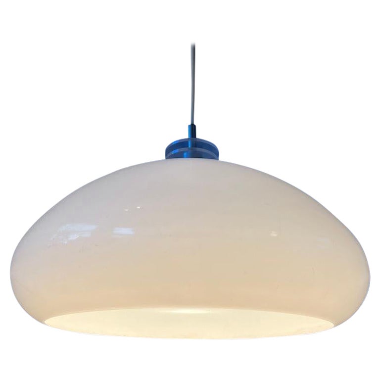 Lampe à suspension champignon de l'ère spatiale blanche, 1970
