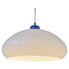 Lampe à suspension champignon de l'ère spatiale blanche, 1970