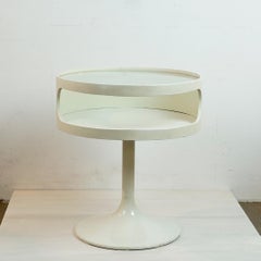 Weißer Tulpen-Beistelltisch aus dem Space Age Luna von Opal Deutschland