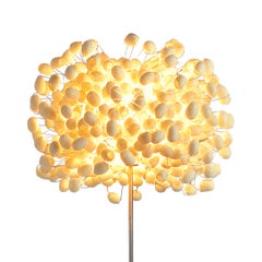 White Space by Ango - Skulpturale Seidenkokon & Beton Stehleuchte