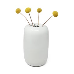 Weiße Keramikvase in Weiß von David Gil für Bennington Potters