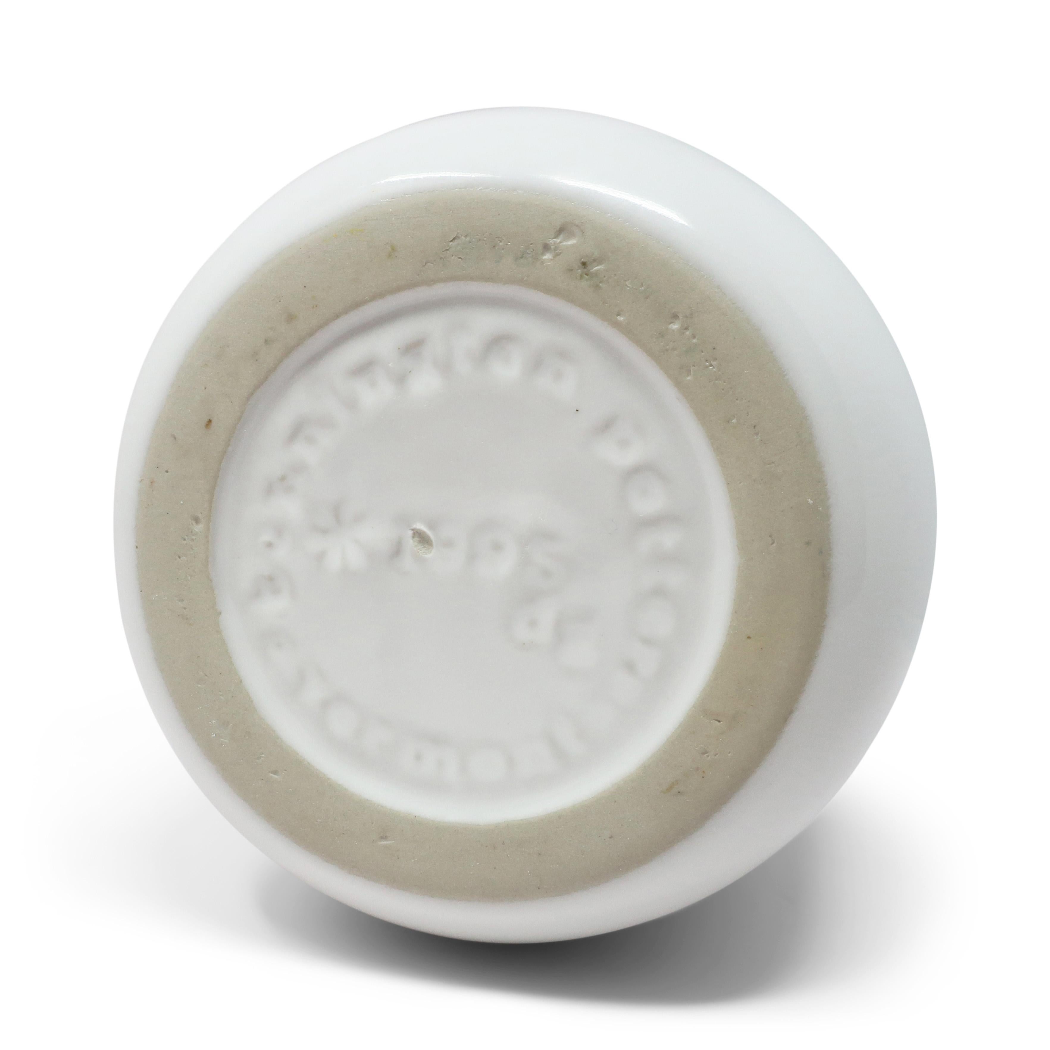 Ceramic White Spark Vase by David Gil for Bennington Potters For Sale