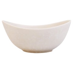 Retro White speckled Ceramic Bowl - Gunnar Nylund - Mid 20th Century