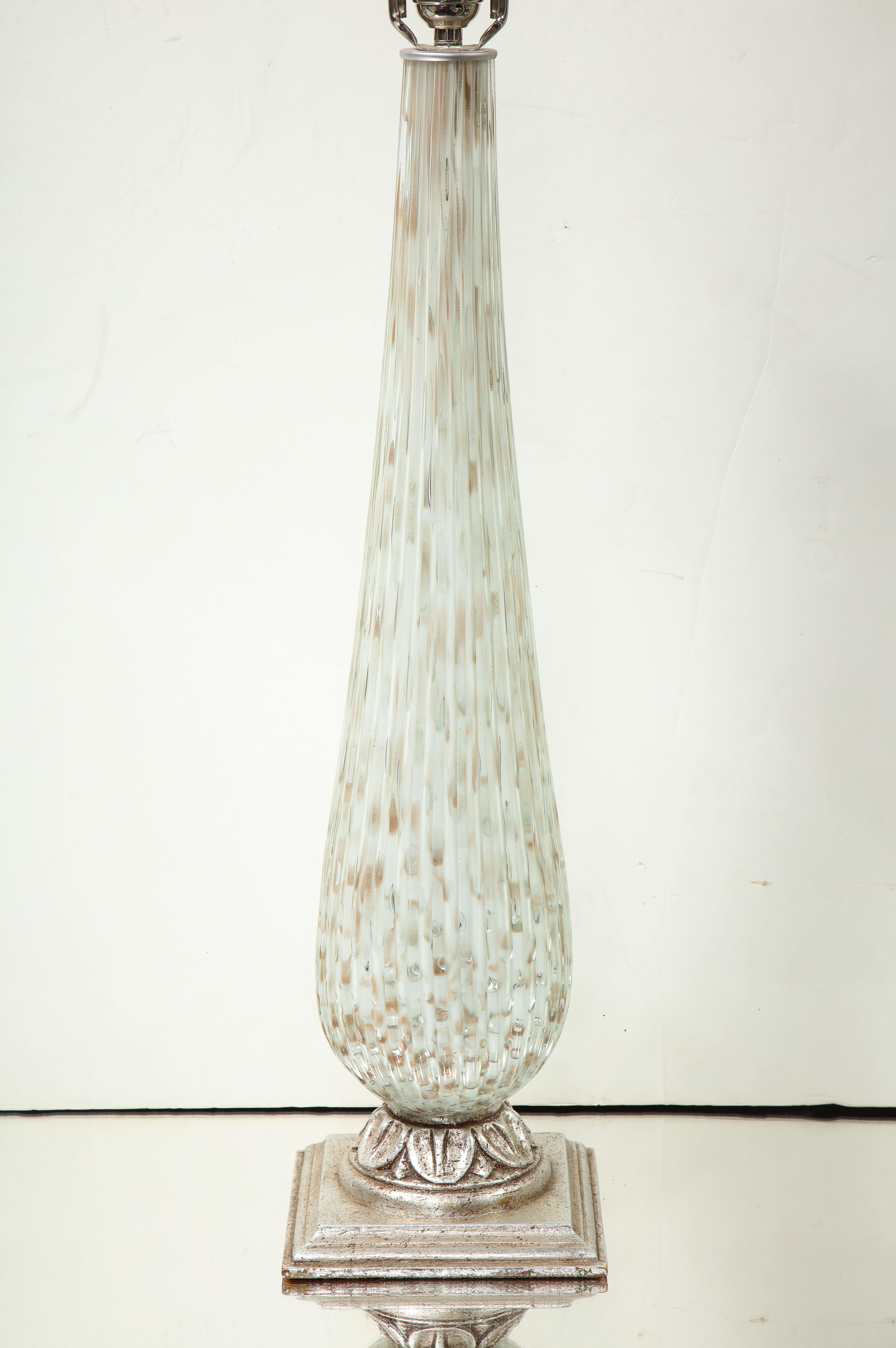 This Murano glass lamp is available for immediate purchase.