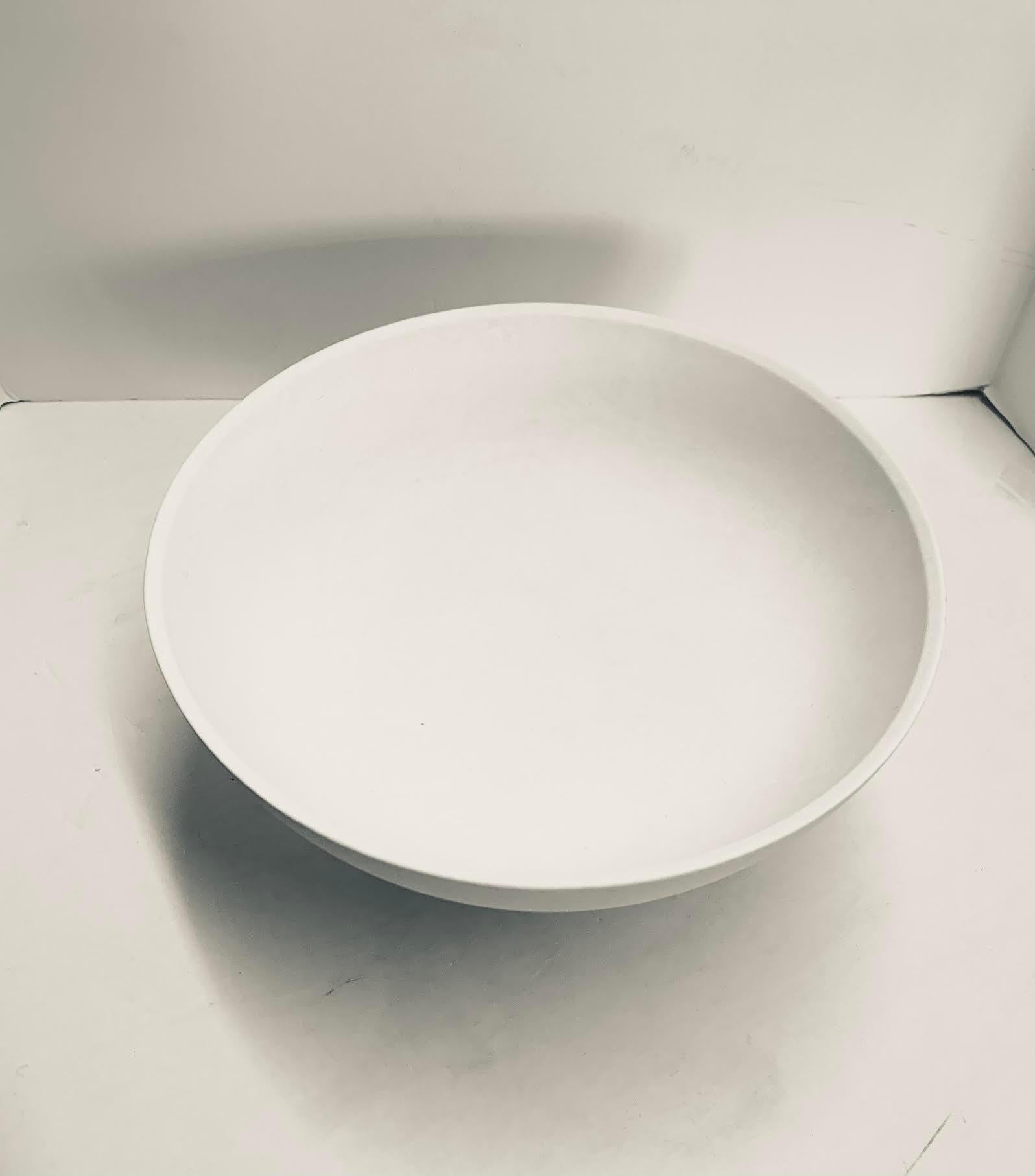 White Sphere Base Smooth Finish White Bowl, China, Contemporary In New Condition In New York, NY