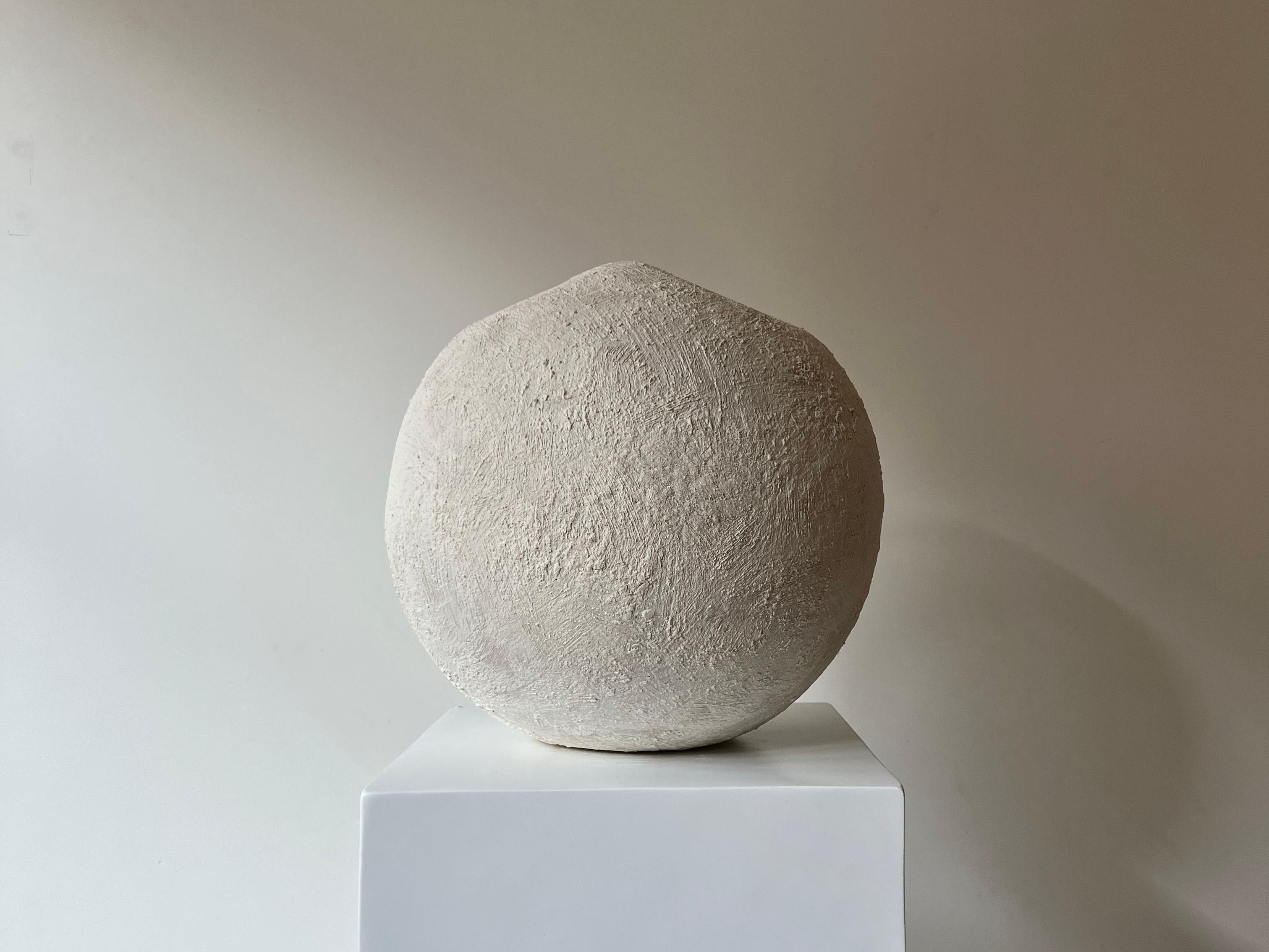 Hand-Crafted White Sphere ii by Laura Pasquino For Sale